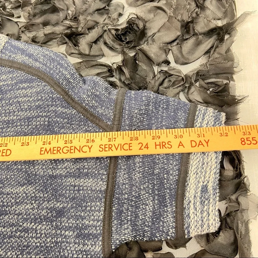 Madewell Knit Navy Blue Shirt Dress Women's Medium Casual Beachy Nautical Preppy - Picture 7 of 8